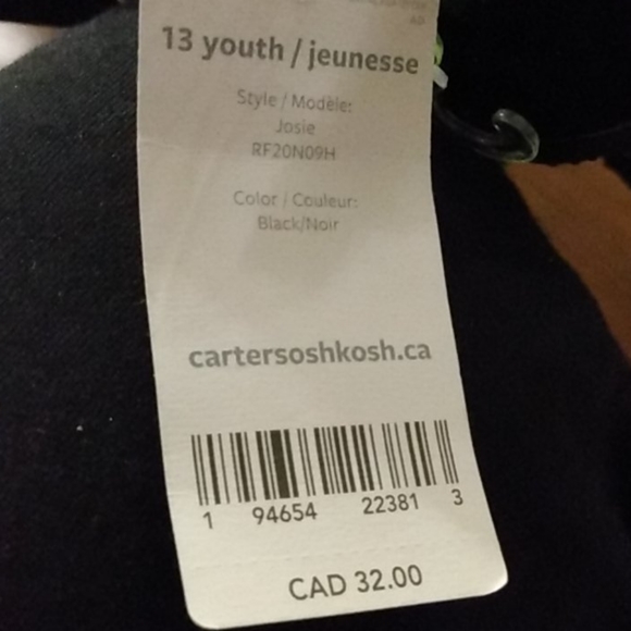 Carter's Girls Black Ballet Flats Size 13 - Picture 7 of 7